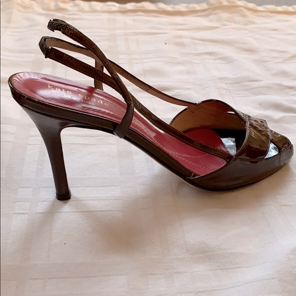 Kate Spade Designer patent leather sling backs. - Picture 2 of 7